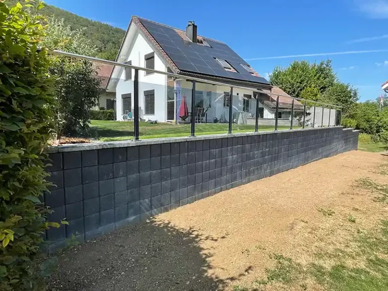 Glasgeländer Classic mit Glas Grau getönt